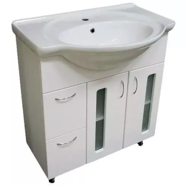 Шкаф с умывальником Aquaplus Clasic 75 ЛДСП / White photo 1