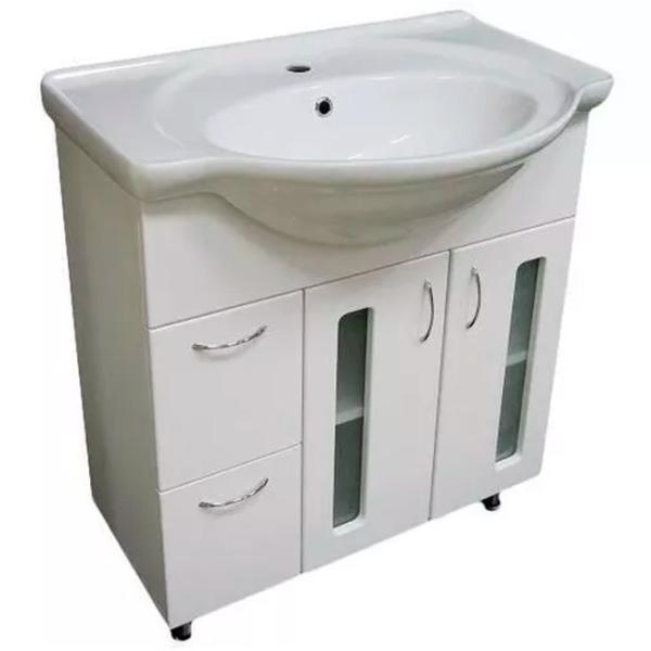 Шкаф с умывальником Aquaplus Clasic 75 ЛДСП / White photo 1