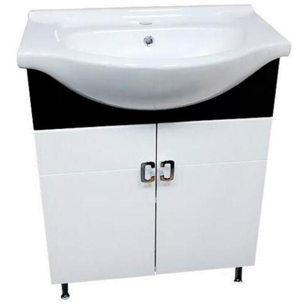Шкаф с умывальником Aquaplus Modern Black 65 ЛДСП / White photo 1