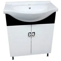 Dulap cu lavoar Aquaplus Modern Black 65 PAL / White