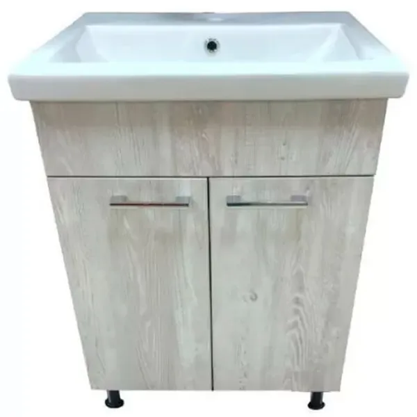 Шкаф с умывальником Quattro Modena CASCINA 60 ЛДСП / Серый photo 1
