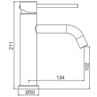 Смеситель для умывальника Frap F 10807 Однорычажный photo 4