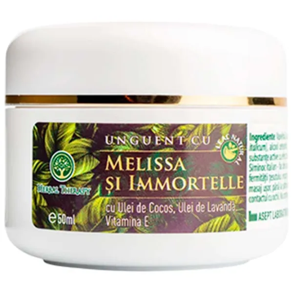 Unguent Herbal Therapy Melissa și Immortelle White / 0.05l photo 1