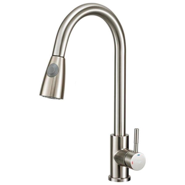 Baterie pentru bucătărie Frap F 60991-5 Mono comandă / extractibilă / Alamă / Inox photo 1