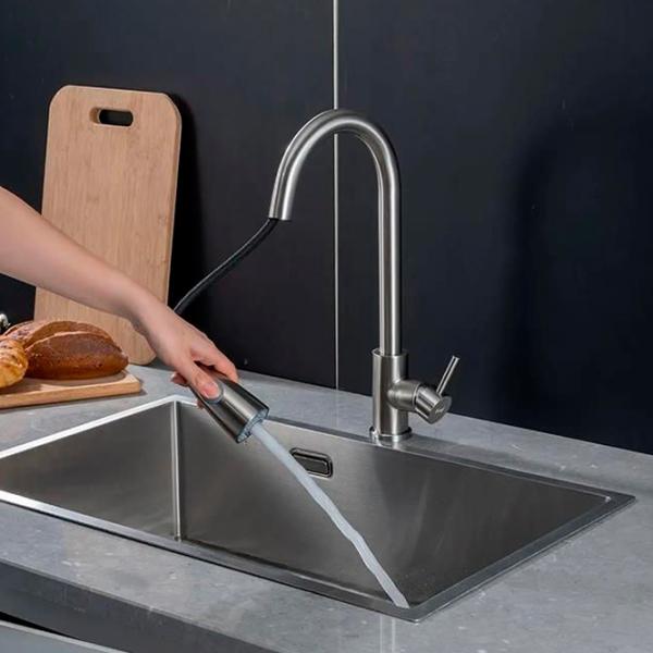 Baterie pentru bucătărie Frap F 60991-5 Mono comandă / extractibilă / Alamă / Inox photo 4
