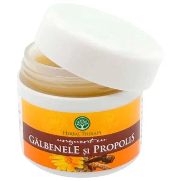 Unguent Herbal Therapy Gălbenele și Propolis  White / 0.05l photo 1 Unguent Herbal Therapy Gălbenele și Propolis  White / 0.05l photo 1