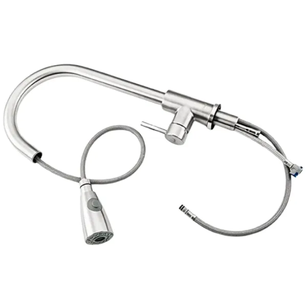 Смеситель для кухни Frap F 60899-1 Однорычажный / выдвижной / Нержавеющая сталь / Хром photo 2