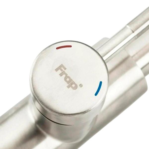 Смеситель для кухни Frap F 60899-1 Однорычажный / выдвижной / Нержавеющая сталь / Хром photo 3