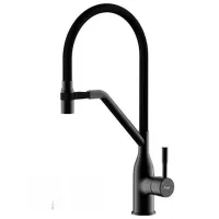 Baterie pentru bucătărie Frap F 4497-6 Mono comandă / Pivotantă / Alamă / Black