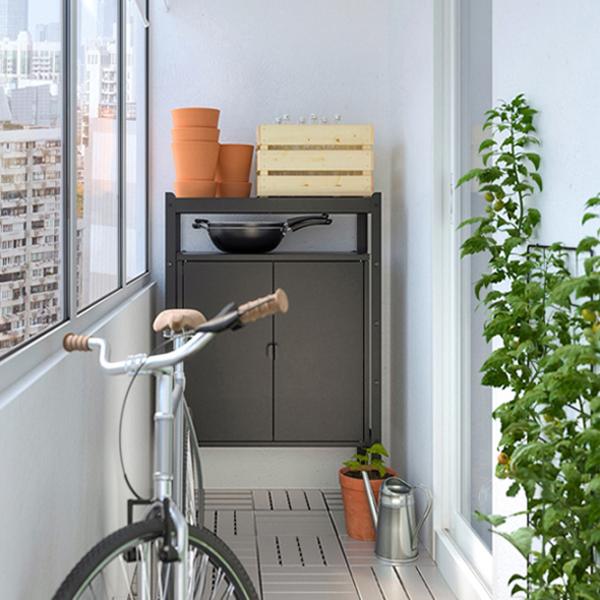 Comodă pentru birou Ikea Bror  110 x 85 x 40 / Metal / Black photo 3