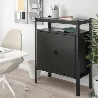 Comodă pentru birou Ikea Bror 110 x 85 x 40 / Metal / Black photo 4