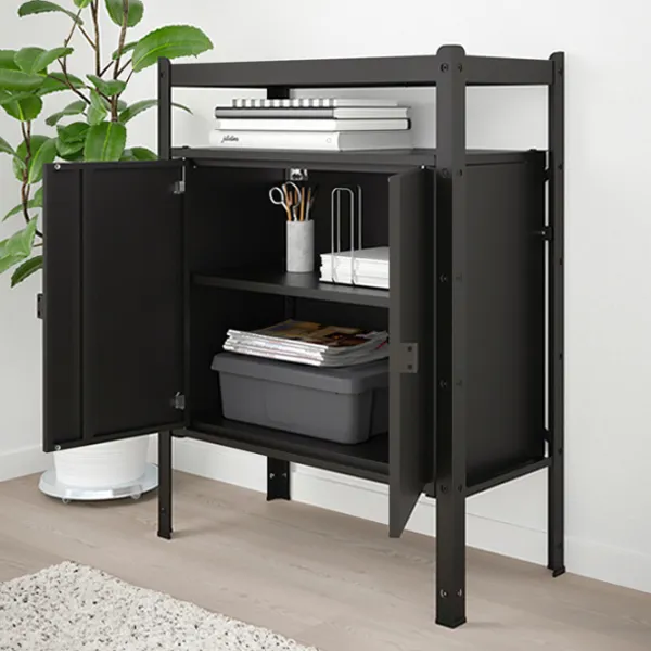 Comodă pentru birou Ikea Bror  110 x 85 x 40 / Metal / Black photo 5