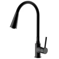 Baterie pentru bucătărie Frap F 4044-6 Mono comandă / Pivotantă / Alamă / Black