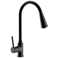 Baterie pentru bucătărie Frap F 4044-6 Mono comandă / Pivotantă / Alamă / Black photo 2