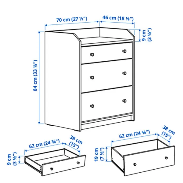 Set pentru dormitor Ikea Hauga 2  LPAL / White photo 2