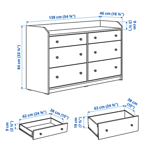 Set pentru dormitor Ikea Hauga 2  LPAL / White photo 2