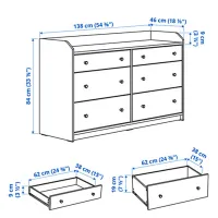 Set pentru dormitor Ikea Hauga 3 LPAL / White photo 3