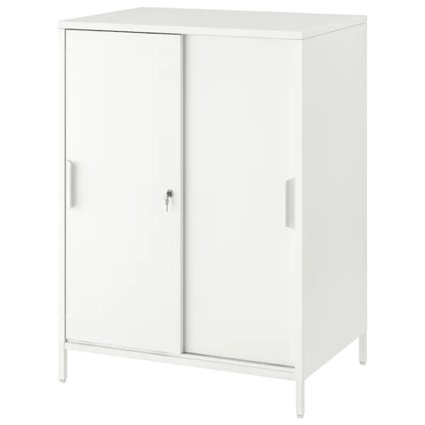Comodă pentru birou Ikea Trotten 110 x 80 x 55 / Metal / Alb photo 1