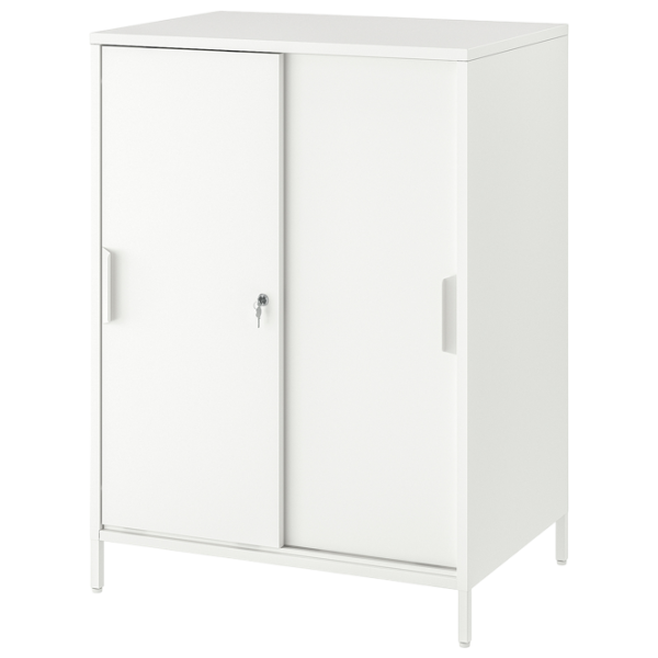 Comodă pentru birou Ikea Trotten 110 x 80 x 55 / Metal / Alb photo 1