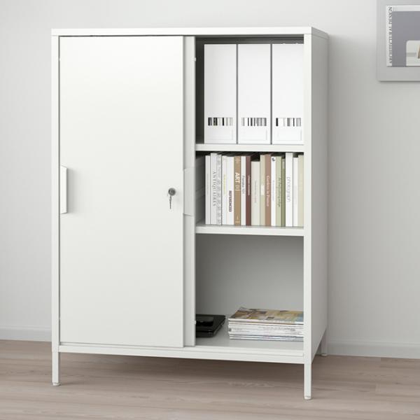 Comodă pentru birou Ikea Trotten 110 x 80 x 55 / Metal / Alb photo 4