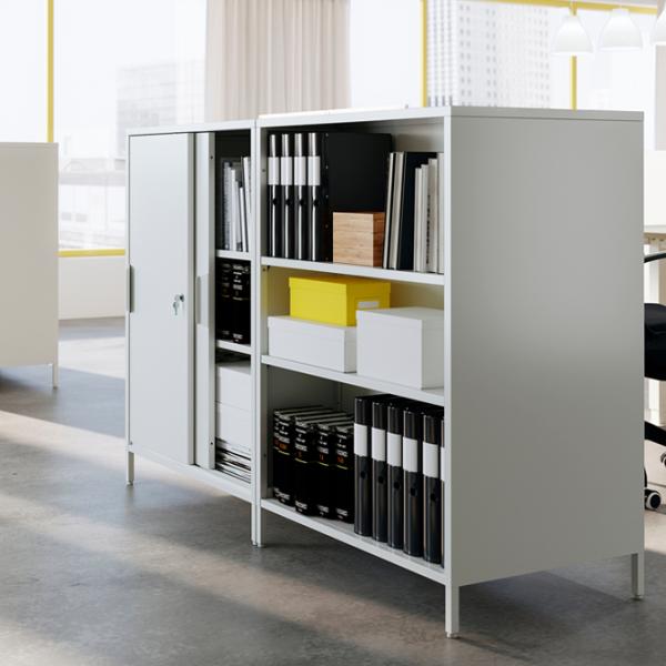 Comodă pentru birou Ikea Trotten 110 x 80 x 55 / Metal / Alb photo 6