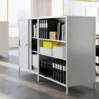 Comodă pentru birou Ikea Trotten 110 x 80 x 55 / Metal / Alb photo 6