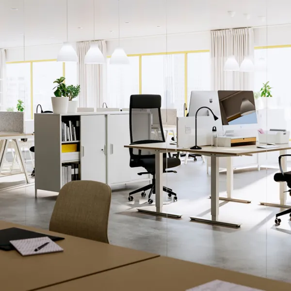 Comodă pentru birou Ikea Trotten 110 x 80 x 55 / Metal / Alb photo 7