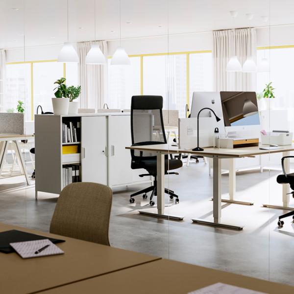 Comodă pentru birou Ikea Trotten 110 x 80 x 55 / Metal / Alb photo 7