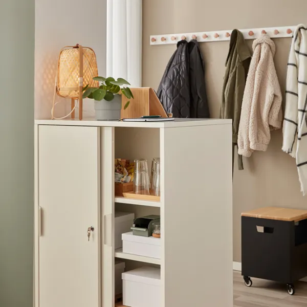 Comodă pentru birou Ikea Trotten 110 x 80 x 55 / Metal / Alb photo 10