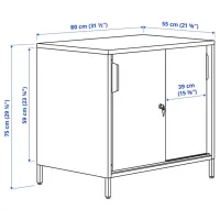 Comodă pentru birou Ikea Trotten 75 x 80 x 55 / Metal / Antracite photo 5