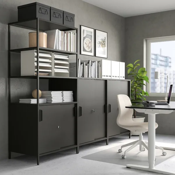 Comodă pentru birou Ikea Trotten 110 x 160 x 55 / Metal / Antracite photo 3