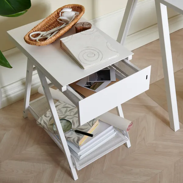 Comodă pentru birou Ikea Trotten 56 x 34 x 47 / Metal / Alb photo 3