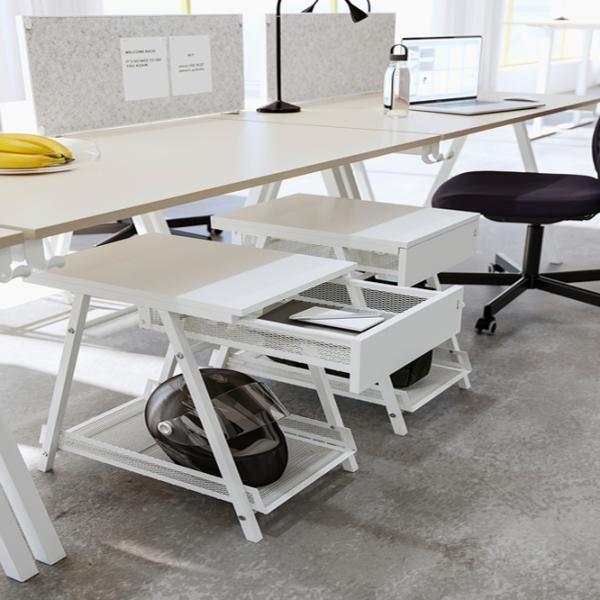 Comodă pentru birou Ikea Trotten 56 x 34 x 47 / Metal / Alb photo 5