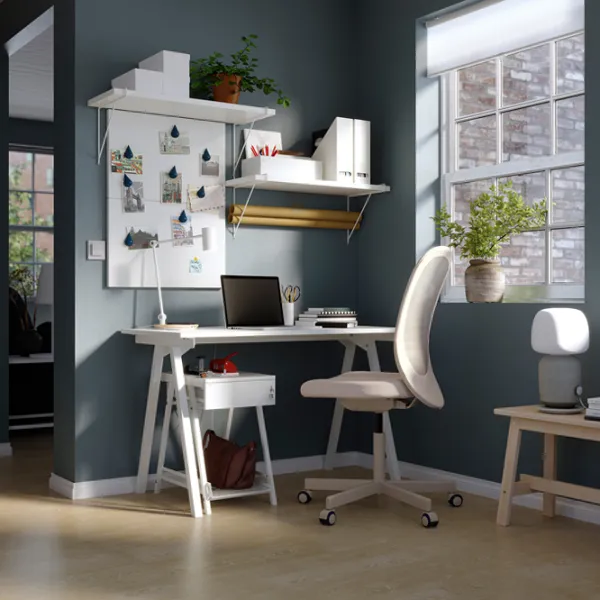 Comodă pentru birou Ikea Trotten 56 x 34 x 47 / Metal / Alb photo 6