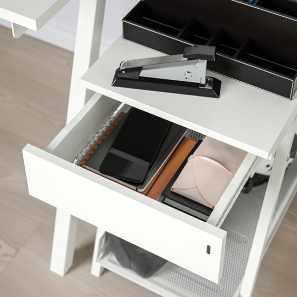 Comodă pentru birou Ikea Trotten 56 x 34 x 47 / Metal / Alb photo 7