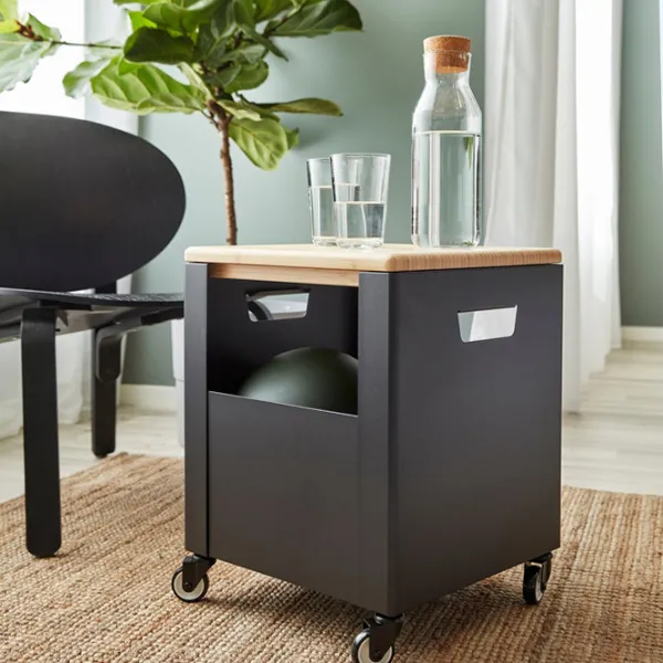 Comodă pentru birou Ikea Trotten 47 x 35 x 35 / Metal / Bambus photo 3 Comodă pentru birou Ikea Trotten 47 x 35 x 35 / Metal / Bambus photo 3