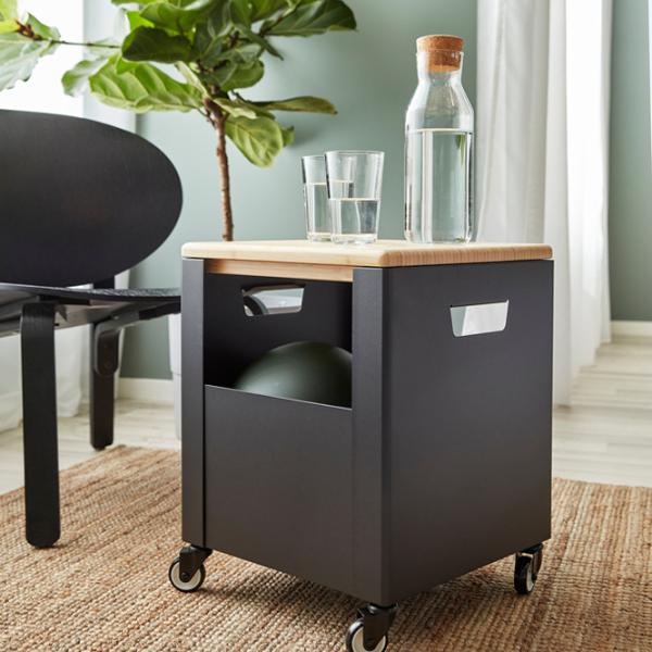 Comodă pentru birou Ikea Trotten 47 x 35 x 35 / Metal / Bambus photo 3 Comodă pentru birou Ikea Trotten 47 x 35 x 35 / Metal / Bambus photo 3
