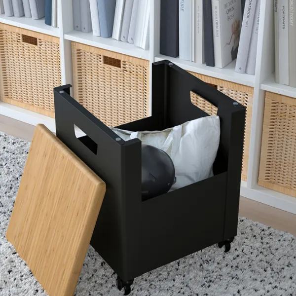Comodă pentru birou Ikea Trotten 47 x 35 x 35 / Metal / Bambus photo 4 Comodă pentru birou Ikea Trotten 47 x 35 x 35 / Metal / Bambus photo 4
