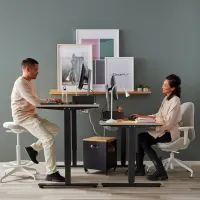 Comodă pentru birou Ikea Trotten 47 x 35 x 35 / Metal / Bambus photo 6