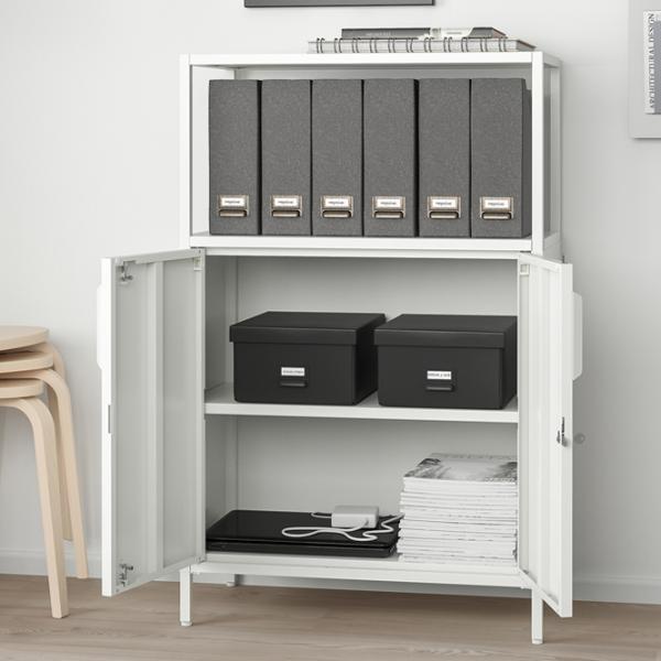 Comodă pentru birou Ikea Trotten 110 x 70 x 35 / Metal / Alb photo 7