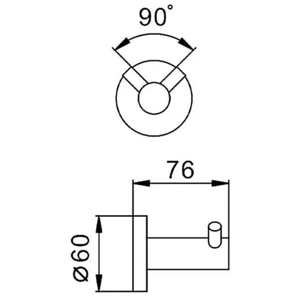 Крючок для ванной Frap F30105-2 Cталь photo 2