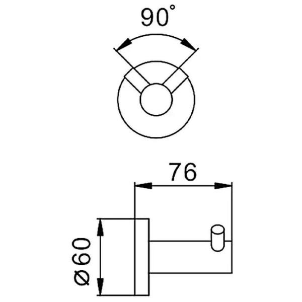 Крючок для ванной Frap F30105-2 Cталь photo 2