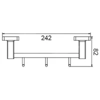 Крючок для ванной Frud R15015-3 Cталь photo 2
