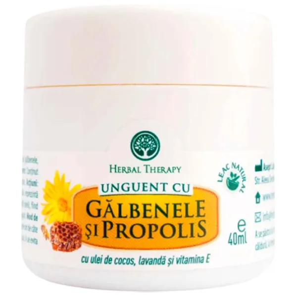 Unguent Herbal Therapy Gălbenele și Propolis  White / 0.04l photo 1 Unguent Herbal Therapy Gălbenele și Propolis  White / 0.04l photo 1