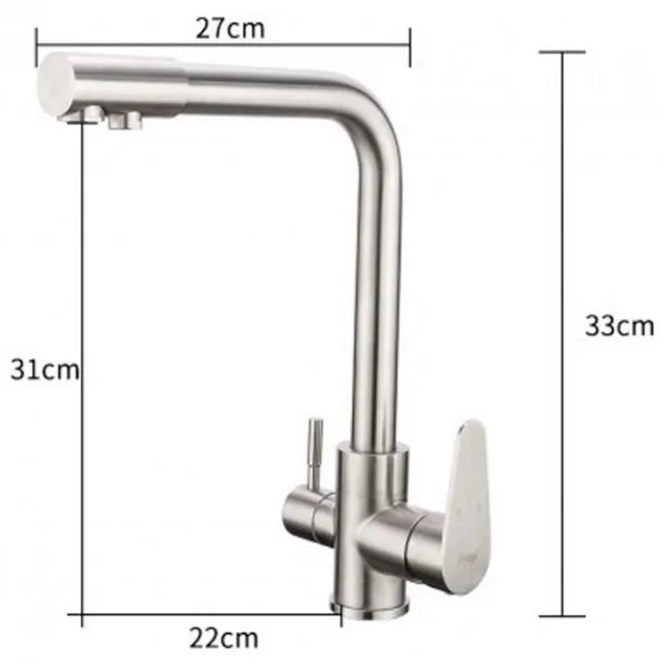 Baterie pentru bucătărie Frap F 4348 Mono comandă / Pivotantă / Inox / Inox photo 2
