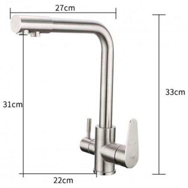 Baterie pentru bucătărie Frap F 4348 Mono comandă / Pivotantă / Inox / Inox photo 2