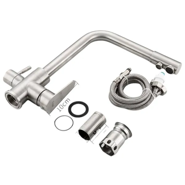 Baterie pentru bucătărie Frap F 4348 Mono comandă / Pivotantă / Inox / Inox photo 3