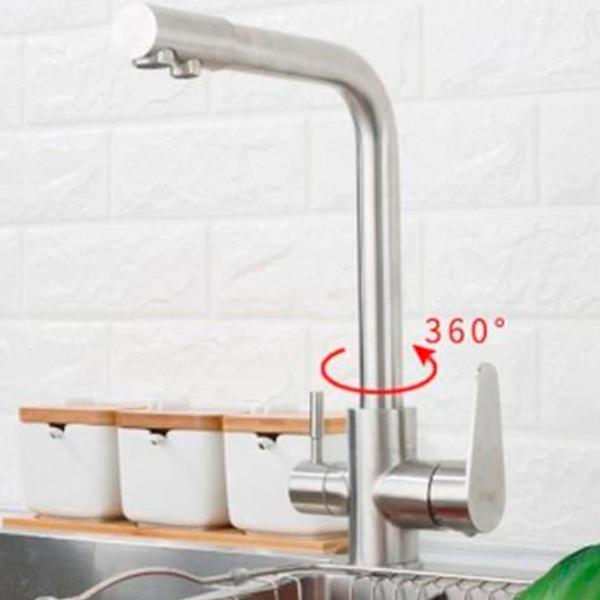 Baterie pentru bucătărie Frap F 4348 Mono comandă / Pivotantă / Inox / Inox photo 4