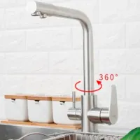 Смеситель для кухни Frap F 4348 Однорычажный / Поворотный / Нержавеющая сталь / Нержавеющая сталь photo 4