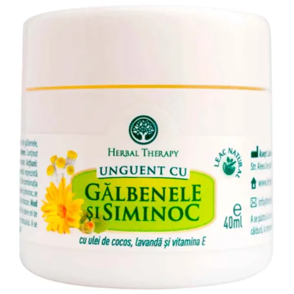 Unguent Herbal Therapy Gălbenele și Siminoc White / 0.04l photo 1 Unguent Herbal Therapy Gălbenele și Siminoc White / 0.04l photo 1